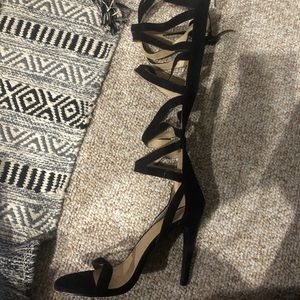 Brand new black fashion Nova gladiator heels